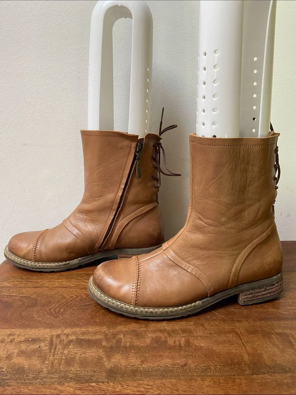 Sergio Tomani 751 Leather Lace-Up Handcrafted Ankle Boots Boho Victorian